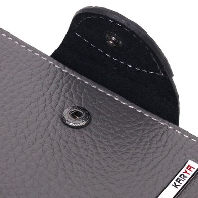 Стильний жіночий гаманець із натуральної шкіри KARYA 21349 Сірий