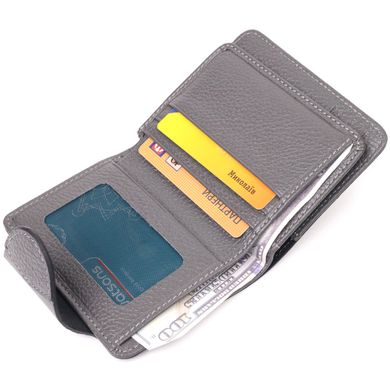 Стильний жіночий гаманець із натуральної шкіри KARYA 21349 Сірий