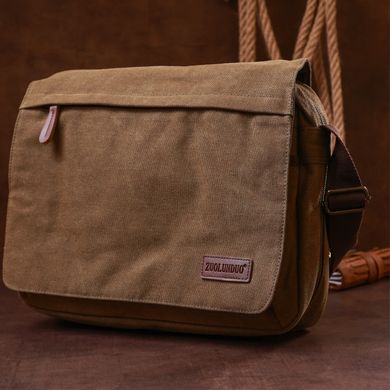 Текстильна сумка для ноутбука через плече Vintage 20187 Оливкова