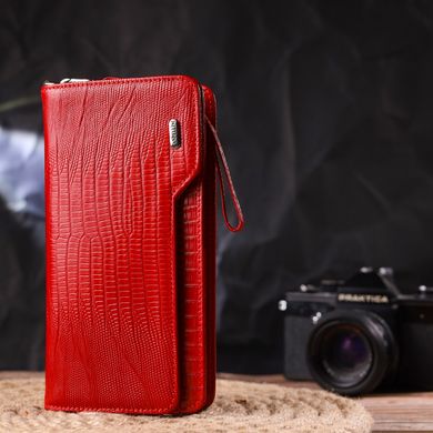 Жіноче портмоне клатч з натуральної шкіри CANPELLINI 21534 Червоне