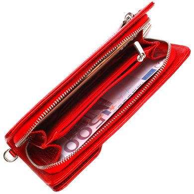 Жіноче портмоне клатч з натуральної шкіри CANPELLINI 21534 Червоне