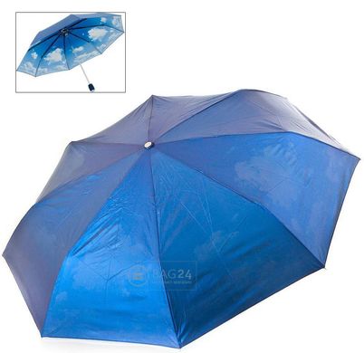 Облегченный женский зонт двусторонний FARE FARE5783-oblaka, Голубой