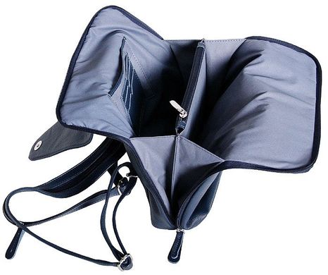 Сумка-рюкзак кожаная Vip Collection 1612-F Синяя 1612.N.FLAT