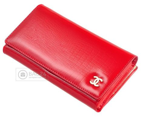 Дуже красивий жіночий шкіряний гаманець CHANEL, Червоний