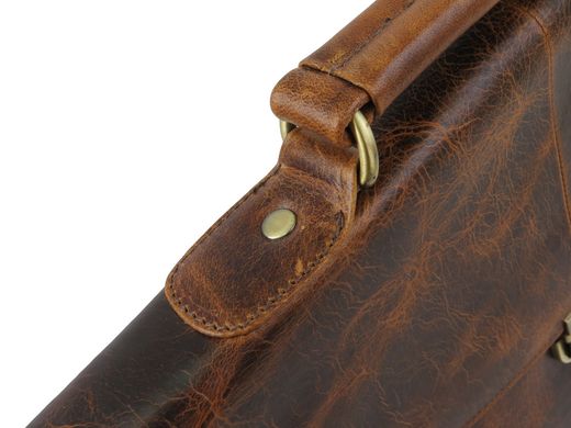 Винтажный кожаный портфель Always Wild Portfolio коричневый