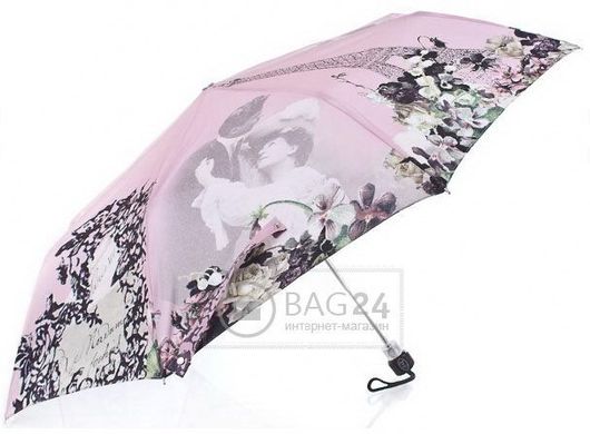 Надежный женский зонт с полуавтоматическим механизмом GUY de JEAN FRH133511, Розовый