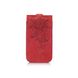 Красива червона ключниця з натуральної матової шкіри з авторським художнім тисненням "Mehendi Classic"