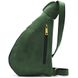 Сумка рюкзак слинг кожаная на одно плечо RE-3026-3md TARWA Зеленый