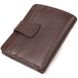 Компактний гаманець для чоловіків з натуральної зернистої шкіри CANPELLINI 21686 Коричневий