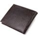 Лакированный кошелек для мужчин в два сложения из натуральной фактурной кожи CANPELLINI 21585 Коричневый