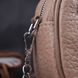 Жіноча шкіряна сумка декорована металевими кнопками Vintage 22335 Бежева