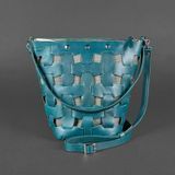 Сумка Пазл M малахіт - зелена (Натуральна шкіра Krast) Blanknote BN-BAG-32-malachite фото