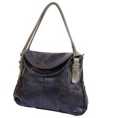 Жіноча сумка з якісного шкірозамінника LASKARA (Ласкарєв) LK10188-black-olive Чорний