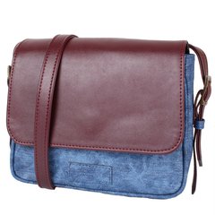 Женская мини-сумка из качественного кожезаменителя LASKARA (ЛАСКАРА) LK10189-cherry-denim Синий