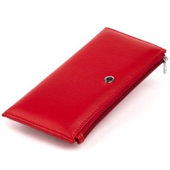 Горизонтальний тонкий гаманець зі шкіри жіночий ST Leather 19330 Червоний