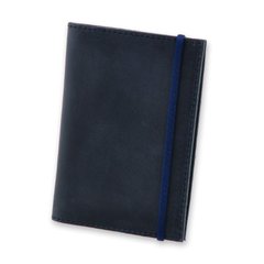 Обкладинка для паспорта 1.0 синя, Нічне небо (шкіра) + блокнотик Blanknote BN-OP-1-nn
