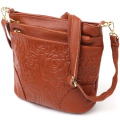 Ніжна жіноча сумка Vintage sale_15003 шкіряна Коричневий