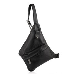 Шкіряна сумка слінг, рюкзак через плече GA-6501-3md бренд TARWA Чорний