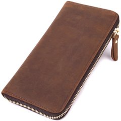 Оригінальний чоловічий гаманець-клатч із натуральної вінтажної шкіри Vintage sale_15061 Коричневий