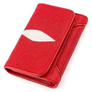 Кошелек женский STINGRAY LEATHER 18287 из натуральной кожи морского ската&nbsp;Красный