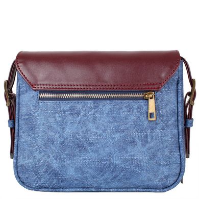 Женская мини-сумка из качественного кожезаменителя LASKARA (ЛАСКАРА) LK10189-cherry-denim Синий