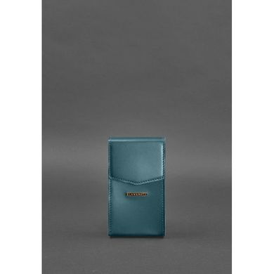 Вертикальная женская кожаная сумка Mini поясная/кроссбоди зеленая Blanknote BN-BAG-38-1-malachite