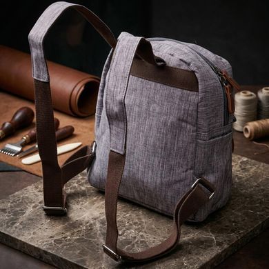 Замечательный мужской рюкзак из текстиля Vintage 22240 Серый