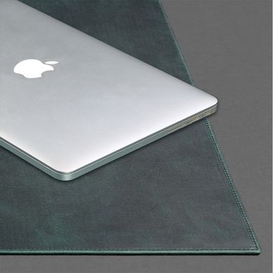 Накладка на стол руководителя - Натуральная кожаный бювар 1.0 Зеленый Crazy Horse Blanknote BN-BV-1-iz