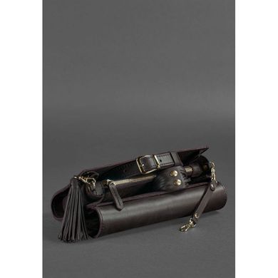 Шкіряна сумка Еліс темно-коричнева Краст Blanknote BN-BAG-7-choko
