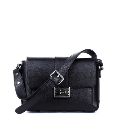 Женская черная кожаная сумка через плечо Grays F-FL-BB-3902A Черный