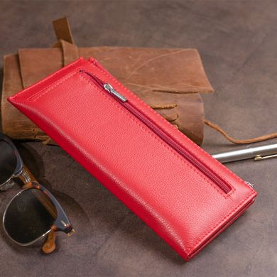 Горизонтальний тонкий гаманець зі шкіри жіночий ST Leather 19330 Червоний