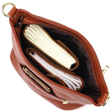 Нежная женская сумка на плечо Vintage sale_15003 кожаная Коричневый