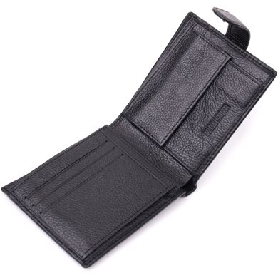 Горизонтальне портмоне для чоловіків із натуральної шкіри ST Leather 22459 Чорний