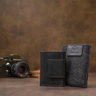 Шкіряна візитниця GRANDE PELLE 11496 Чорний