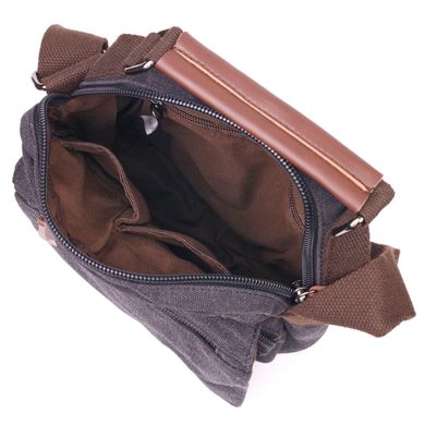 Стильная мужская сумка из плотного текстиля 21225 Vintage Черная