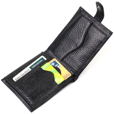Стильний чоловічий гаманець горизонтального формату з натуральної шкіри Tony Bellucci 22015 Чорний