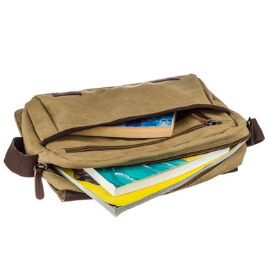 Текстильная сумка для ноутбука 13 дюймов через плечо Vintage 20188 Хаки