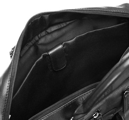 Чоловіча шкіряна сумка з відділом для ноутбука Always Wild 14 дюймів чорна