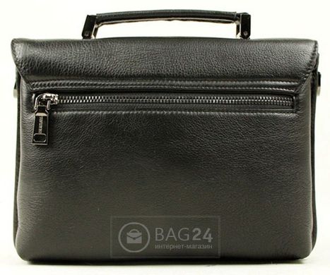 Небольшой кожаный портфель-барсетка TOFIONNO 00301, Черный