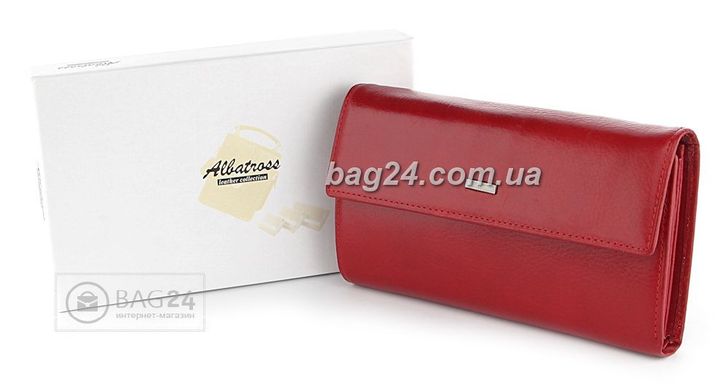 Цікаві шкіряний жіночий гаманець Albatross, Червоний