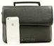 Небольшой кожаный портфель-барсетка TOFIONNO 00301, Черный