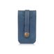 Дизайнерська блакитна ключниця з натуральної матової шкіри, колекція "Mehendi Classic"