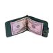 Шкіряний Затискач для грошей зеленого кольору з відділенням для монет