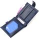 Зручний горизонтальний гаманець для чоловіків із натуральної шкіри з тисненням CANPELLINI 21887 Синій
