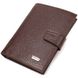 Зручний вертикальний чоловічий гаманець середнього розміру з натуральної шкіри CANPELLINI 21737 Коричневий