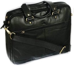 Кожаный портфель, сумка для ноутбука 14 дюймов Always Wild черный