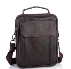 Мужская кожаная сумка-барсетка коричневая HD Leather NM24-1079C Коричневый
