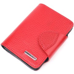 Яскравий жіночий гаманець із натуральної шкіри KARYA 21351 Червоний