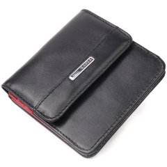 Компактний жіночий гаманець із гладкої натуральної шкіри KARYA 21122 Чорний