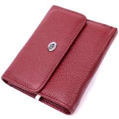 Кожаный женский кошелек с монетницей ST Leather 19480 Бордовый